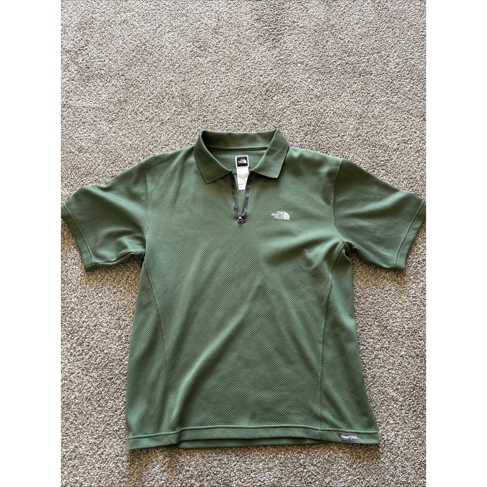Mens The North Face Green Vapor Wick Quarter Zip Shirt Size Medium